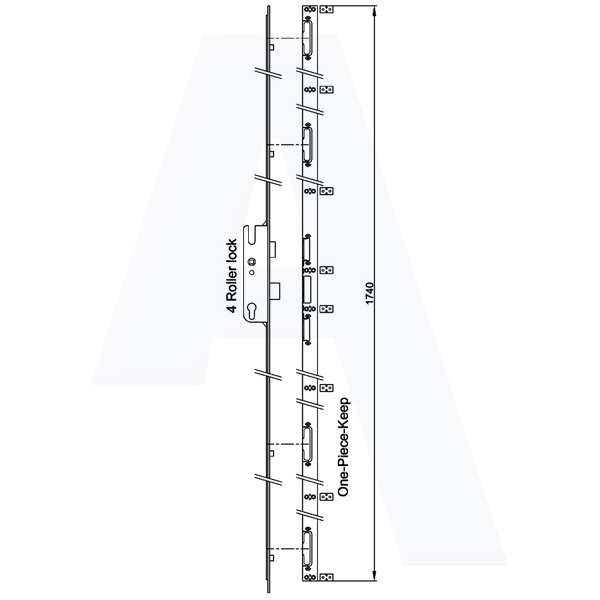 Universal 4 Roller Repair Lock Kit Single Spindle